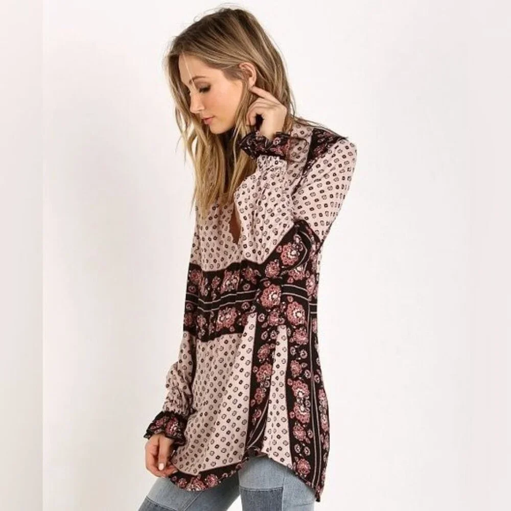 Free People Relaxed Fit Printed Boho Blouse - Picture 11 of 16